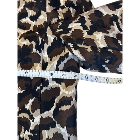 TALBOTS Black Ikat Floral Animal Print Silk Wool Blend Jacket Blazer Women's 16 - Picture 4 of 12